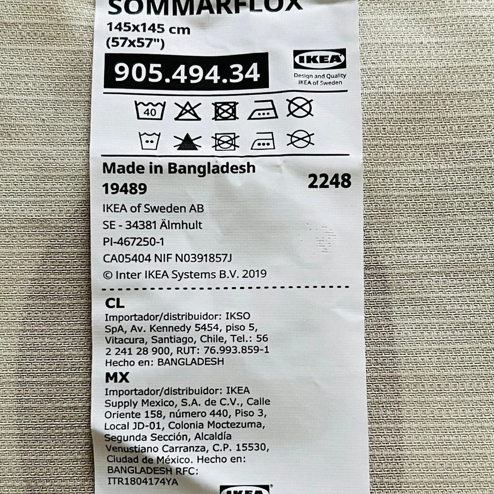 IKEA SOMMARFLOX Tablecloth, Multicolor Stones Pattern 57